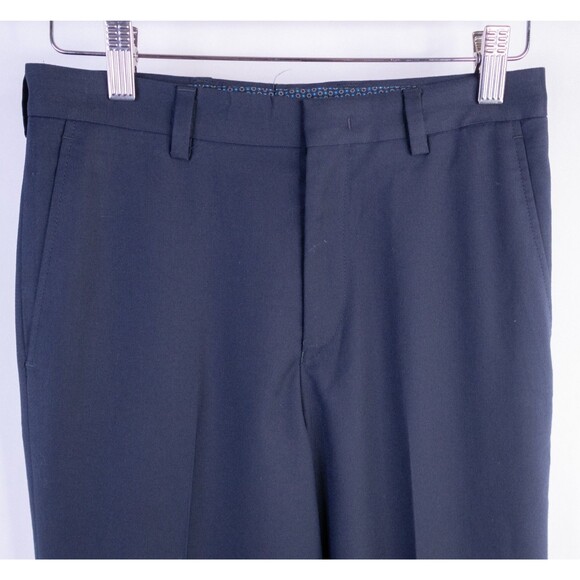 LRL Ralph Lauren Boys 12R Suit Blue Solid Two Button Double Vented - Picture 13 of 16